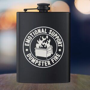 Personalized Dumpster Juice Black Flask | Humor Gift | Flask | Family Gift